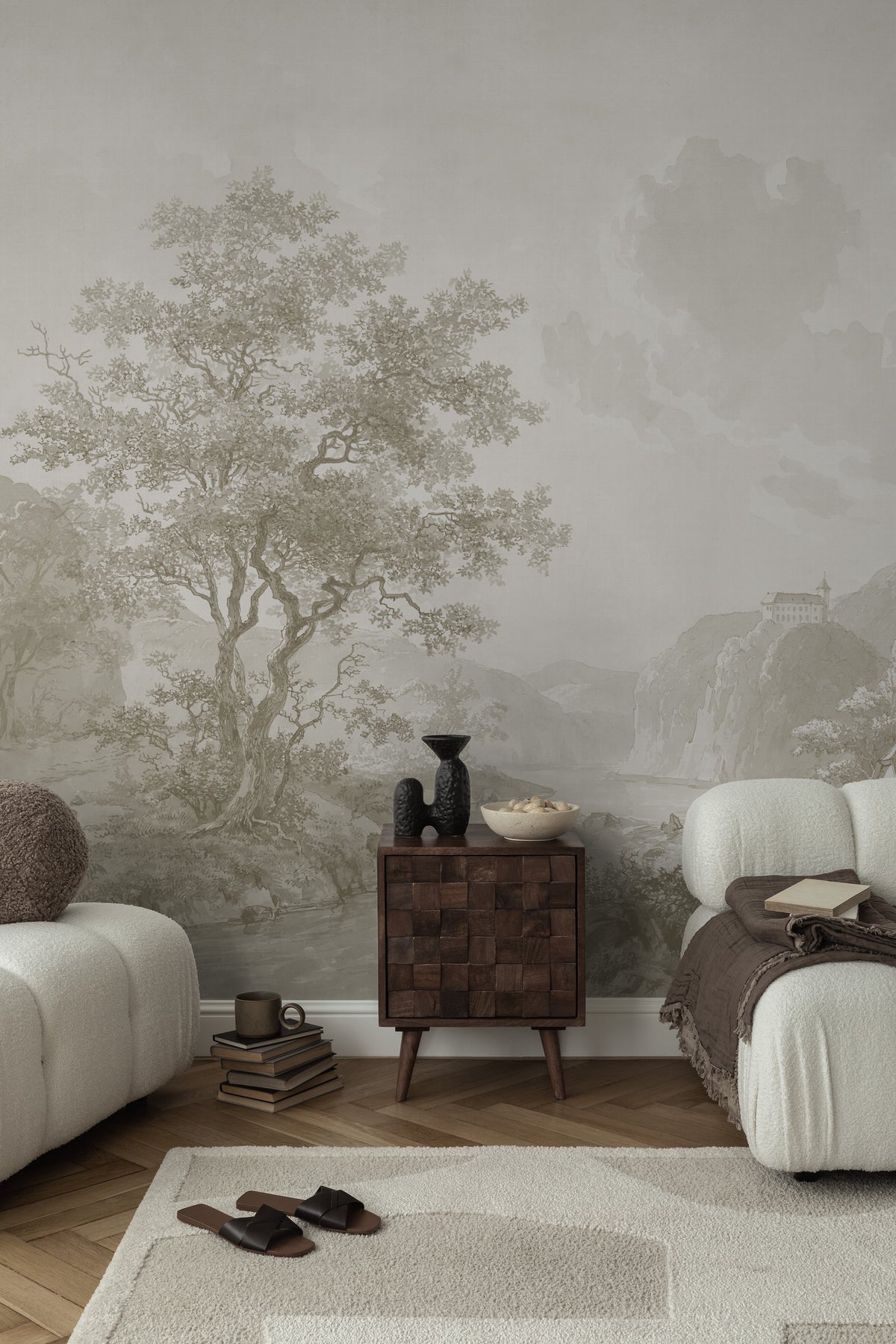 Watercolor Landscape I Beige